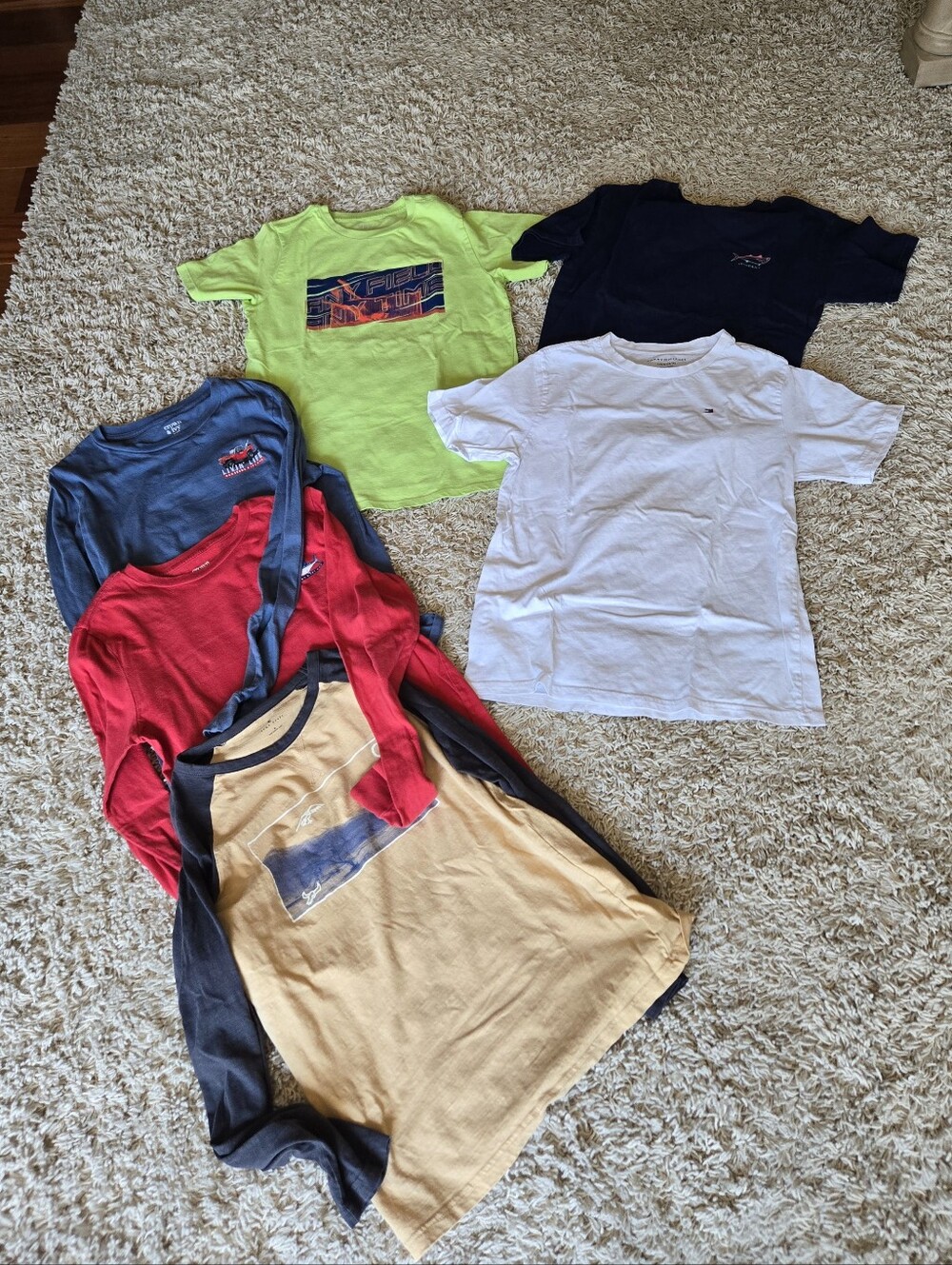 Mixed Kids T-Shirt Bundle - White, Navy, Red, Yellow, Lime, Blue